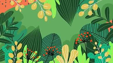 AE模板热带雨林主题清凉背景视频视频的预览图